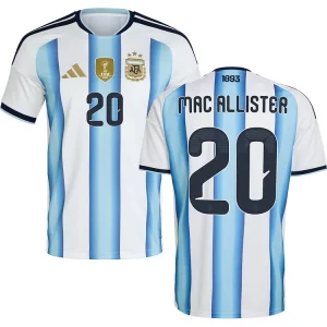 Argentina Mac Allister 20 Home Soccer Jersey World Cup 2026