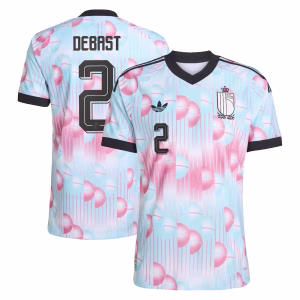 Belgium adidas Away Authentic Shirt 2026 with Debast 2 printing