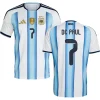 Argentina Rodrigo De Paul 7 Home Soccer Jersey World Cup 2026