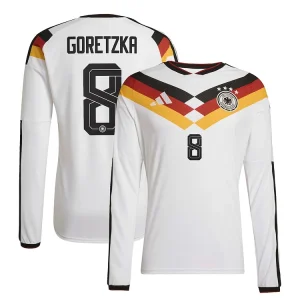 Germany Leon Goretzka 8 Long Sleeve Home Soccer Jersey World Cup 2026