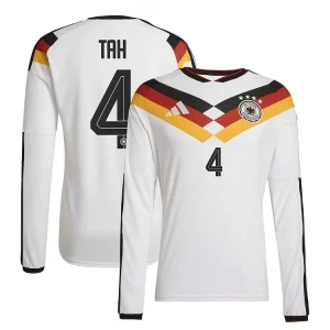 Germany Jonathan Tah 4 Long Sleeve Home Soccer Jersey World Cup 2026