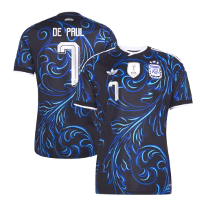 Argentina adidas Away Shirt 2026 with De Paul 7 printing