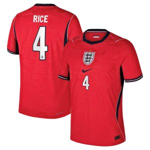 England Nike Away Aero-FIT Match Shirt 2026 with Rice 4 printing