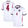 England Nike Home Aero-FIT Match Shirt 2026 with Rice 4 printing