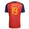 Spain Fermín López 19 Home Soccer Jersey World Cup 2026