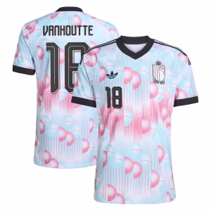 Belgium adidas Away Authentic Shirt 2026 with Vanhoutte 18 printing