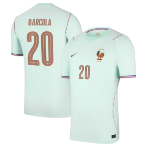France Nike Away Stadium Shirt 2026 with Barcola 20 printing