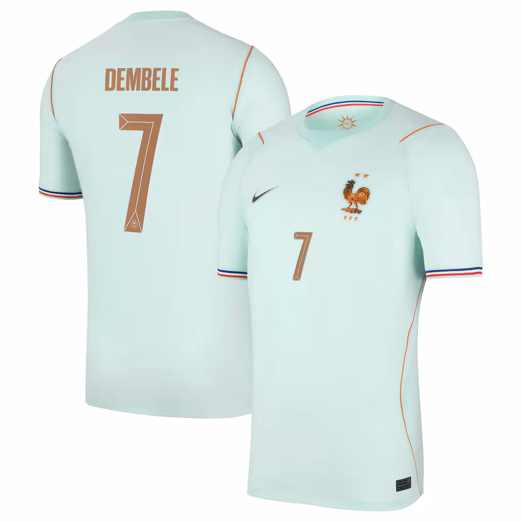 France Nike Away Stadium Shirt 2026 with Dembele 7 printing France Nike Away Stadium Shirt 2026 with Dembele 7 printing